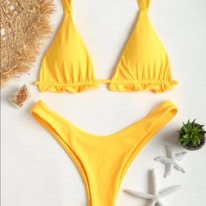 Yellow 2 piece bikini Size MEDIUM